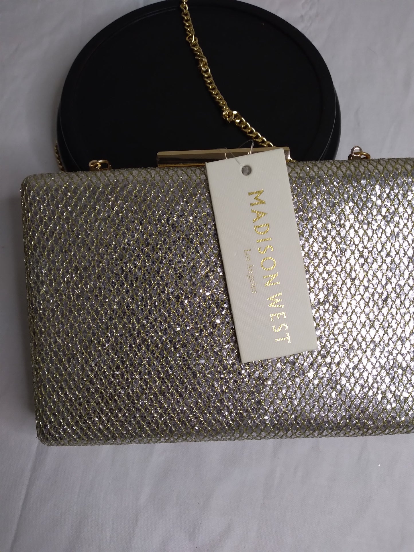 Madison West Silver Clutch purse