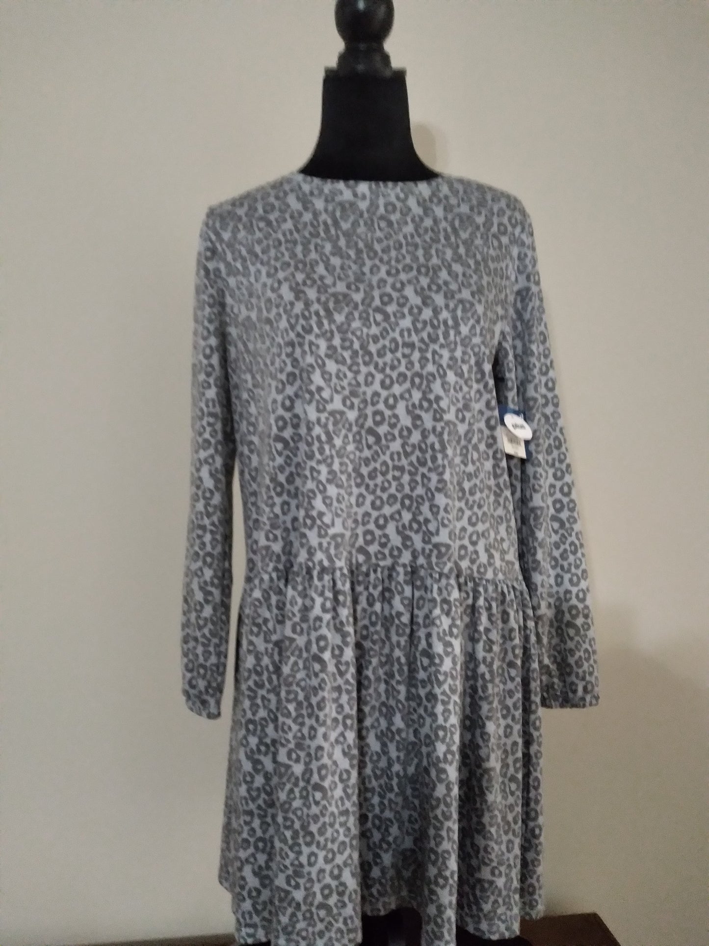 Grey animal print dress