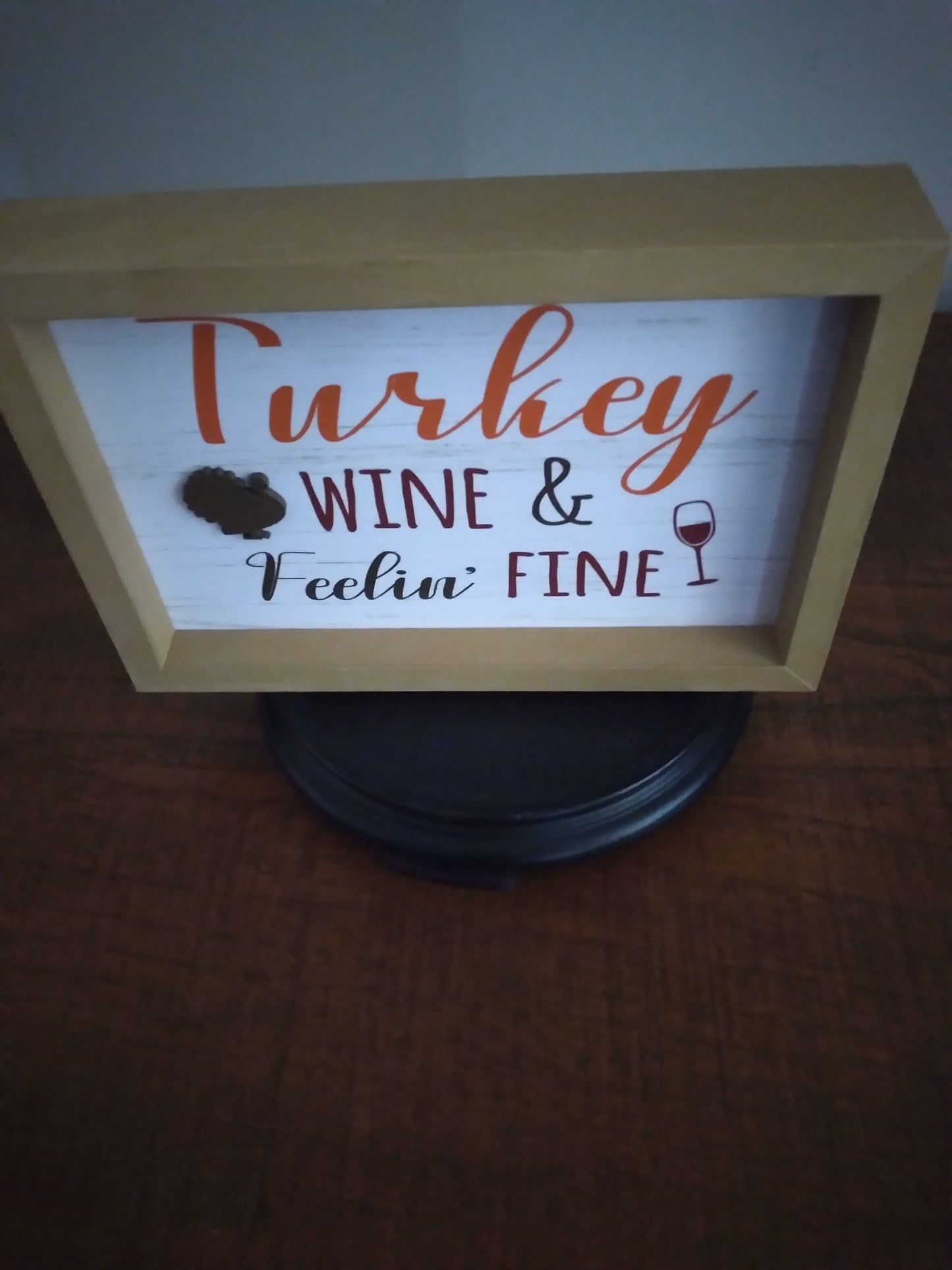 Wooden Turkey Decor