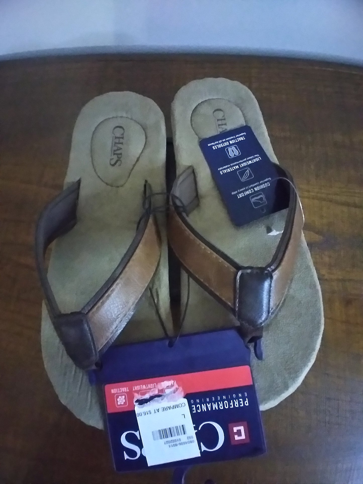 Chaps Leather Slides