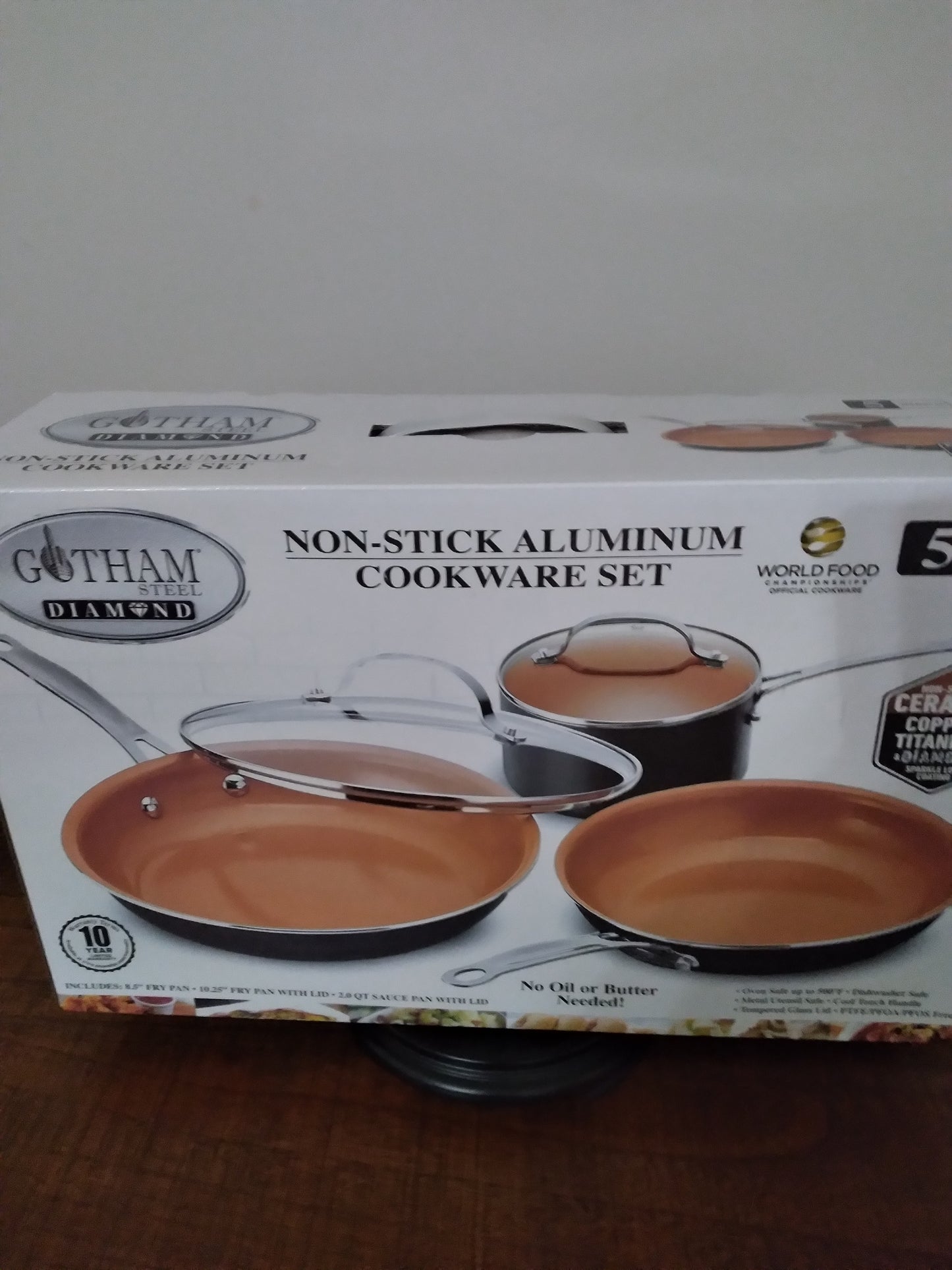 GOTHAM STEEL DIAMOND 5 PIECE COOKWARE