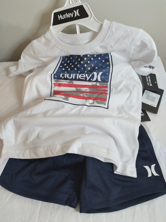 SHORT SLEEVE HURLEY 2 PIECE SHORT SET