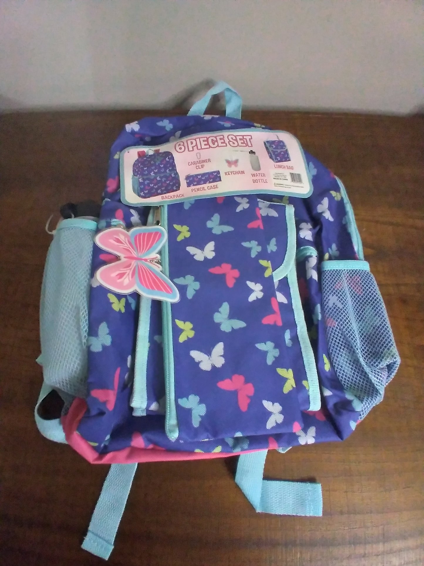 Butterfly Backpack/ with water bottle