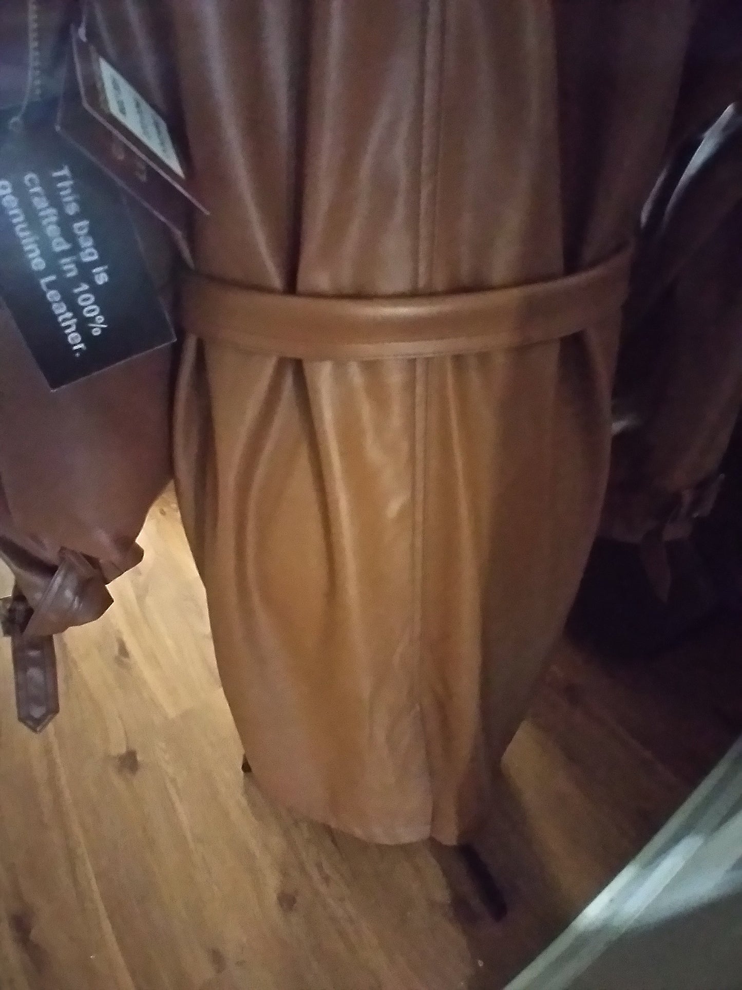 NINE WEST  FAUX LEATHER  TRENCH COAT