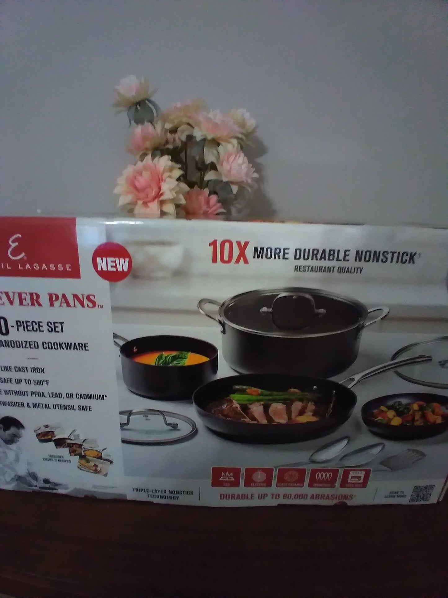 New Emeril Lagasse Forever  Pans 10 Piece Cookware Set