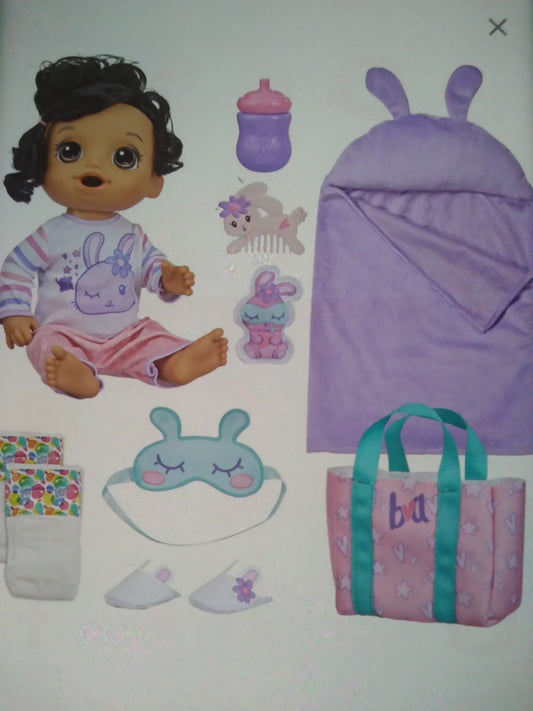 BABY ALIVE BUNNY SLEEP OVER BABY DOLL BEDTIME THEMED 12 INCH DOLL WITH ACCESSORIES