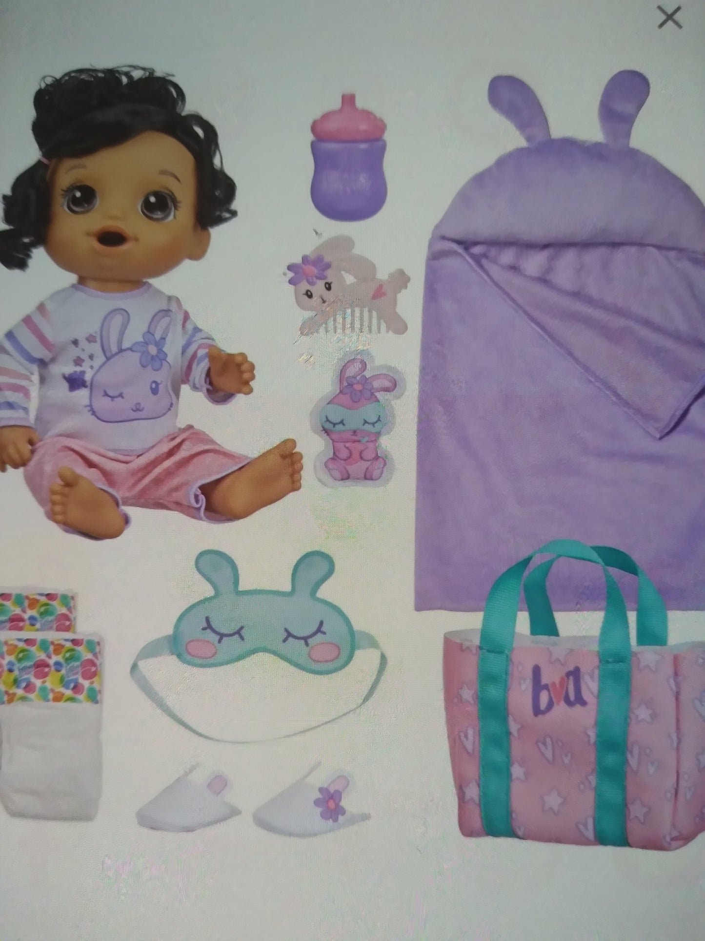 BABY ALIVE BUNNY SLEEP OVER BABY DOLL BEDTIME THEMED 12 INCH DOLL WITH ACCESSORIES