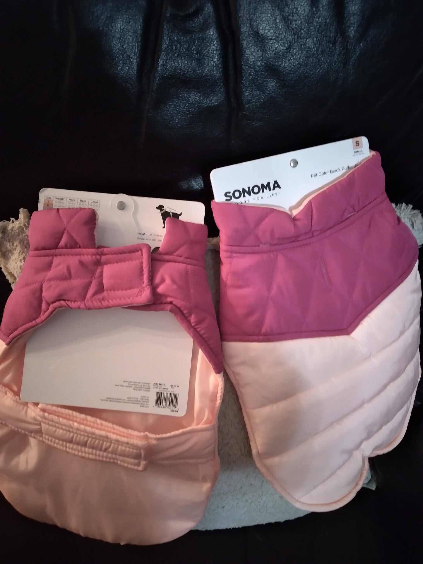Pet Color Block Puffer Jacket