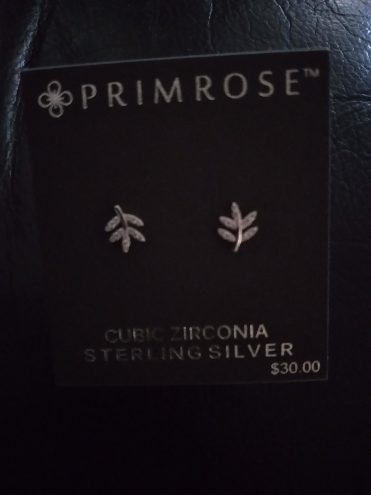 CUBIC ZIRCONIA STERLING SILVER EARRINGS