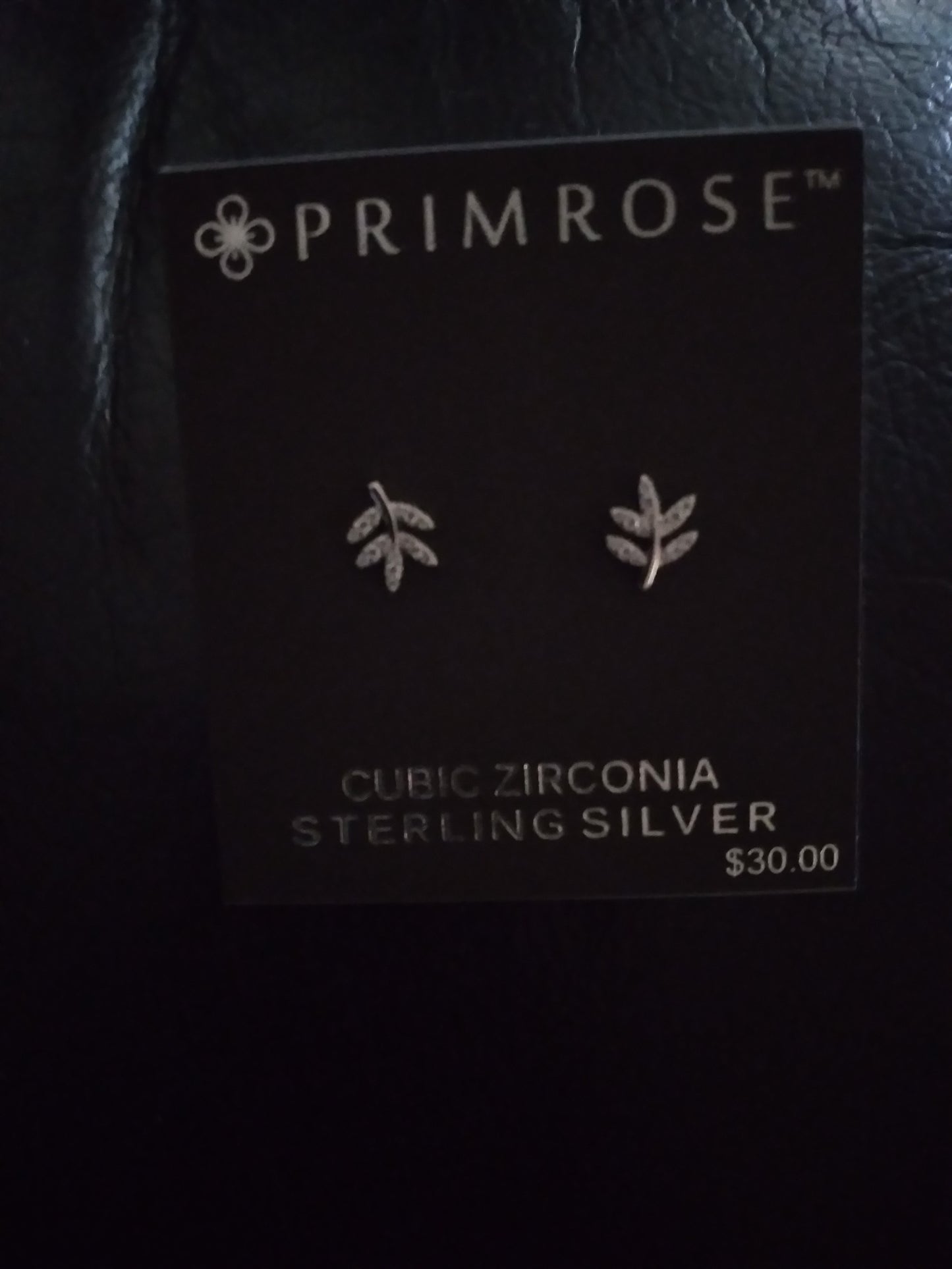 CUBIC ZIRCONIA STERLING SILVER EARRINGS