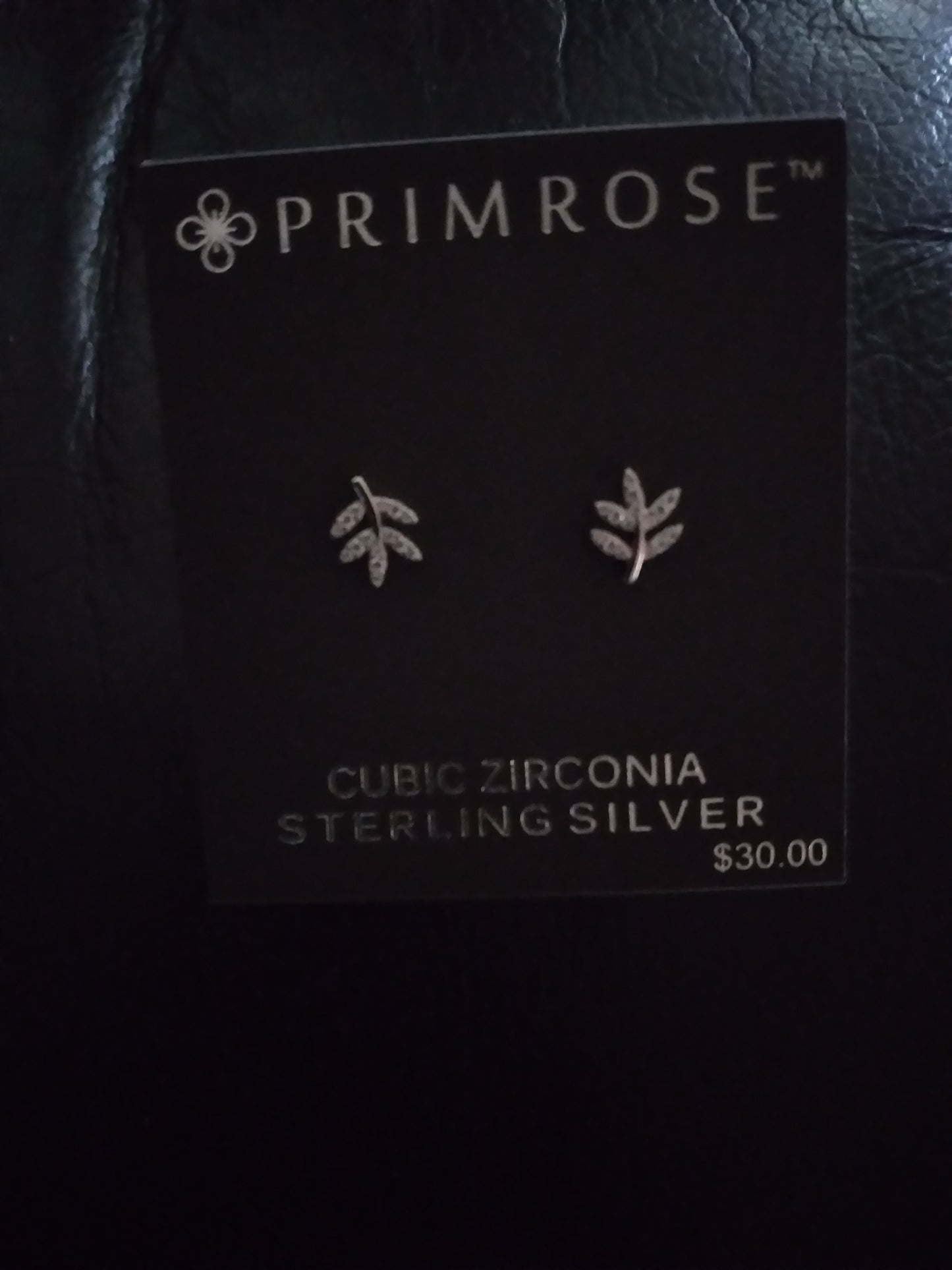 CUBIC ZIRCONIA STERLING SILVER EARRINGS