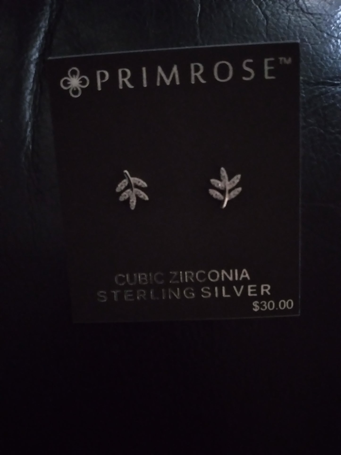 CUBIC ZIRCONIA STERLING SILVER EARRINGS